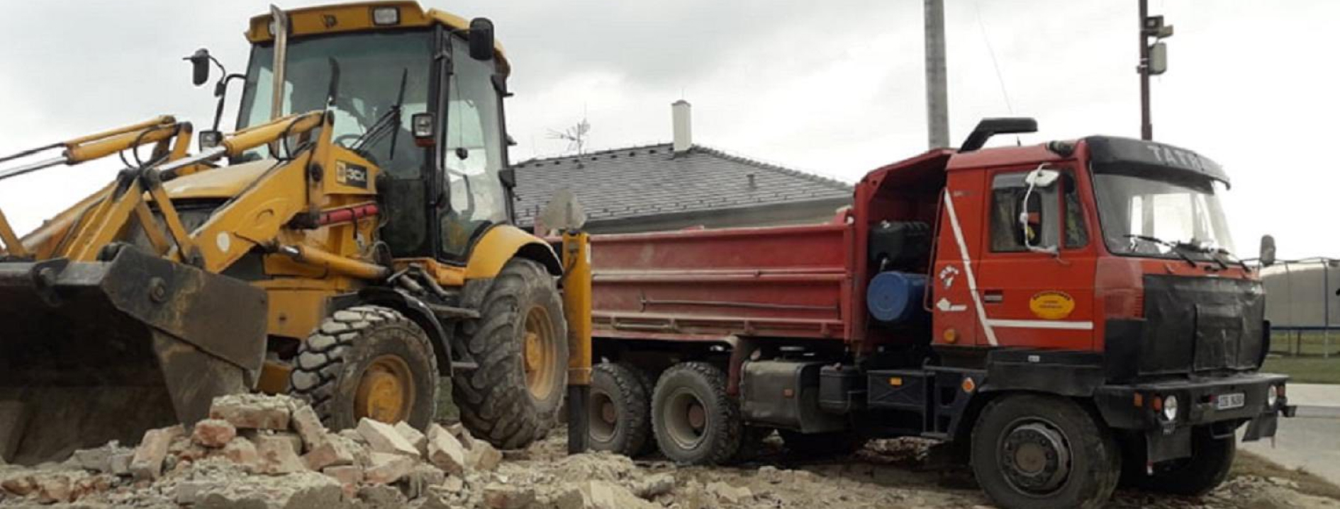 Realizace zemních, výkopových a demoličních prací v okolí Kyjova a Hodonína